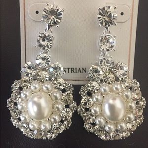Large Austrian Crystal Bridal earrings